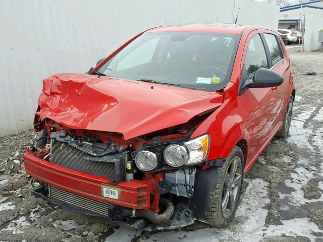 1G1JH6SB5D4235208 - 2013 CHEVROLET SONIC RS RED photo 2