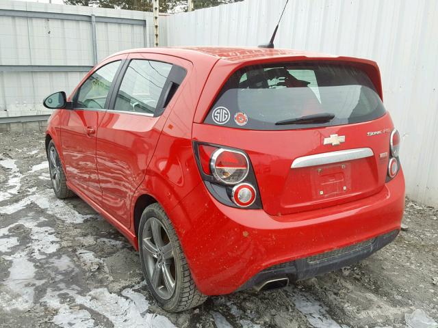 1G1JH6SB5D4235208 - 2013 CHEVROLET SONIC RS RED photo 3
