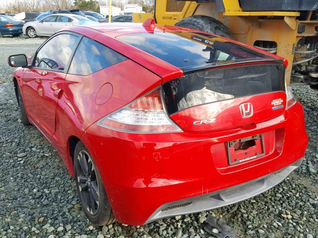 JHMZF1C48BS005219 - 2011 HONDA CR-Z RED photo 3