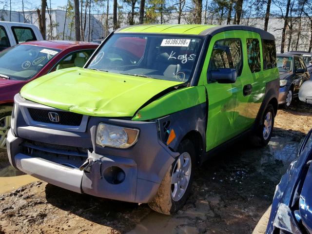 5J6YH28684L035139 - 2004 HONDA ELEMENT EX GREEN photo 2