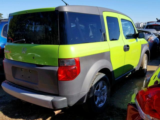 5J6YH28684L035139 - 2004 HONDA ELEMENT EX GREEN photo 4