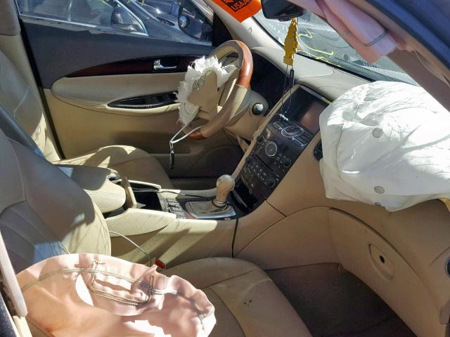 JNKAJ09F29M950549 - 2009 INFINITI EX35 BASE SILVER photo 5