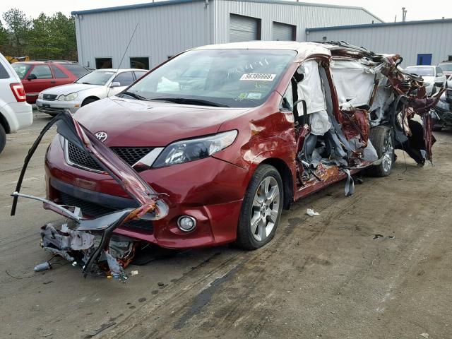 5TDXK3DC4DS334405 - 2013 TOYOTA SIENNA SPO RED photo 2