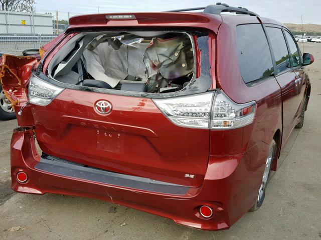 5TDXK3DC4DS334405 - 2013 TOYOTA SIENNA SPO RED photo 4