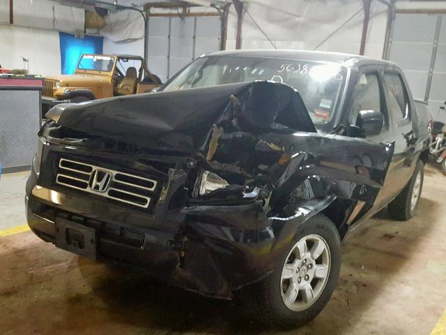 2HJYK16437H547097 - 2007 HONDA RIDGELINE BLACK photo 2