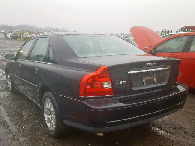 YV1TS592151414375 - 2005 VOLVO S80 2.5T BLACK photo 3