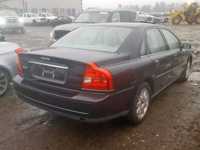 YV1TS592151414375 - 2005 VOLVO S80 2.5T BLACK photo 4