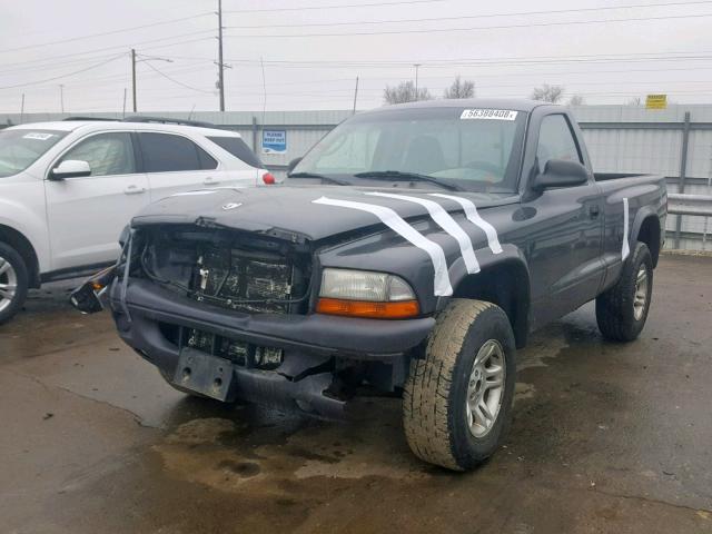 1D7GG16X93S323286 - 2003 DODGE DAKOTA SXT GRAY photo 2