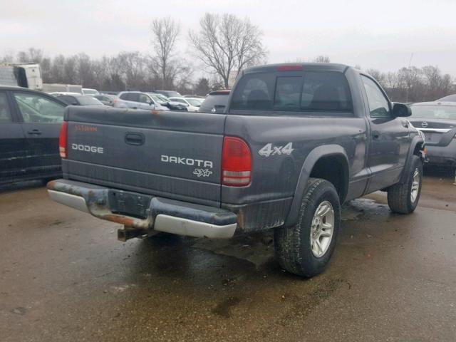 1D7GG16X93S323286 - 2003 DODGE DAKOTA SXT GRAY photo 4