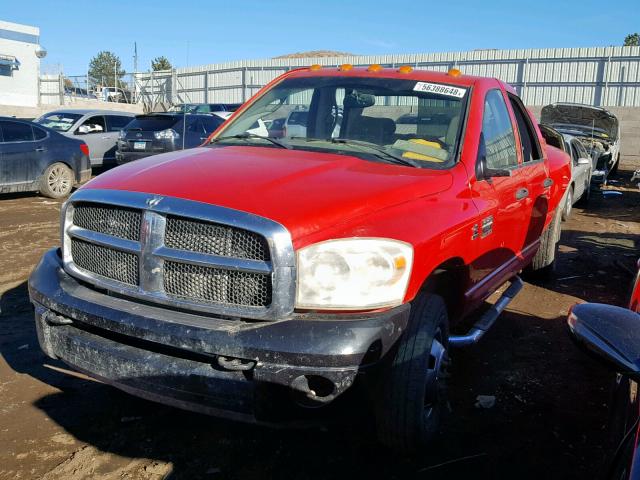 3D7MX48A47G768190 - 2007 DODGE RAM 3500 S RED photo 2