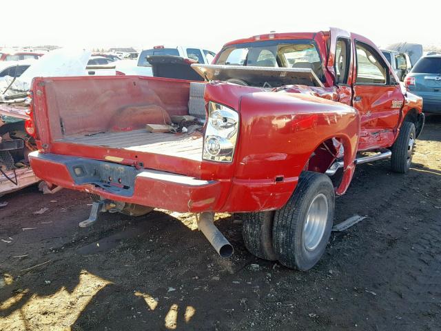 3D7MX48A47G768190 - 2007 DODGE RAM 3500 S RED photo 4