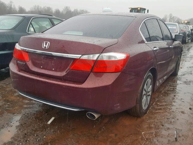 1HGCR2F38FA235265 - 2015 HONDA ACCORD LX RED photo 4