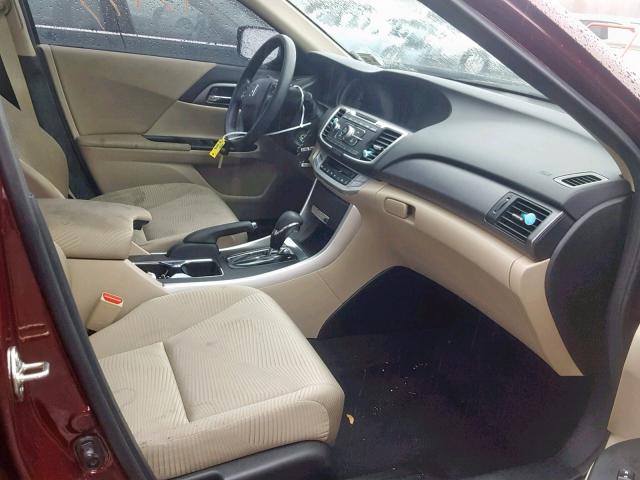 1HGCR2F38FA235265 - 2015 HONDA ACCORD LX RED photo 5