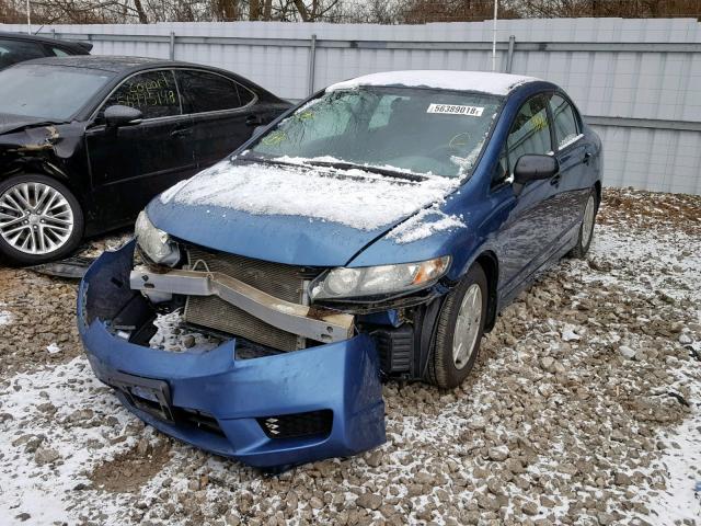 2HGFA1F41AH027486 - 2010 HONDA CIVIC DX-G BLUE photo 2