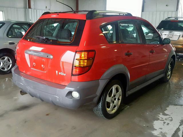 5Y2SL62884Z457291 - 2004 PONTIAC VIBE RED photo 4