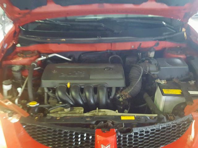 5Y2SL62884Z457291 - 2004 PONTIAC VIBE RED photo 7