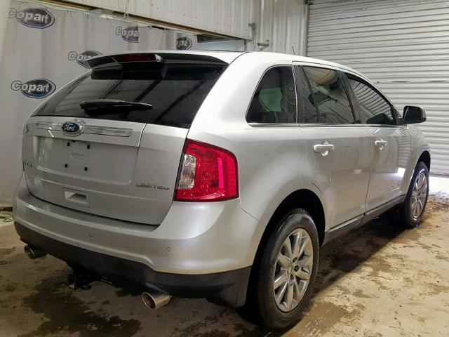 2FMDK3KC6BBA18181 - 2011 FORD EDGE LIMIT SILVER photo 4