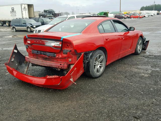 2C3CDXHG5CH177014 - 2012 DODGE CHARGER SX RED photo 4