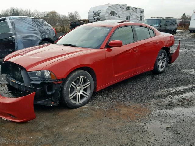 2C3CDXHG5CH177014 - 2012 DODGE CHARGER SX RED photo 9