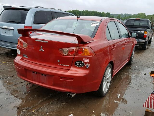 JA3AU86W79U014582 - 2009 MITSUBISHI LANCER GTS MAROON photo 4