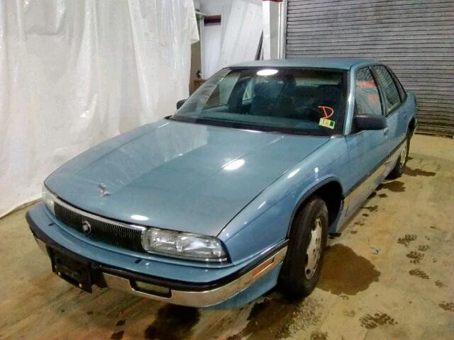 2G4WD54T0M1401554 - 1991 BUICK REGAL LIMI BLUE photo 2