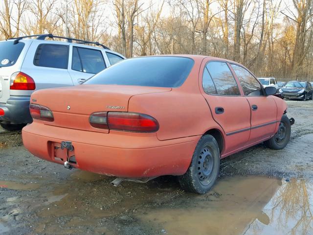 1Y1SK5261VZ414825 - 1997 GEO PRIZM BASE ORANGE photo 4