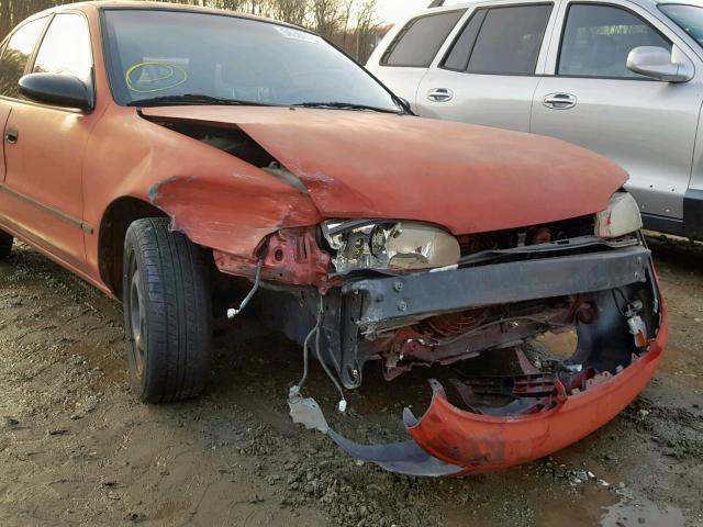 1Y1SK5261VZ414825 - 1997 GEO PRIZM BASE ORANGE photo 9