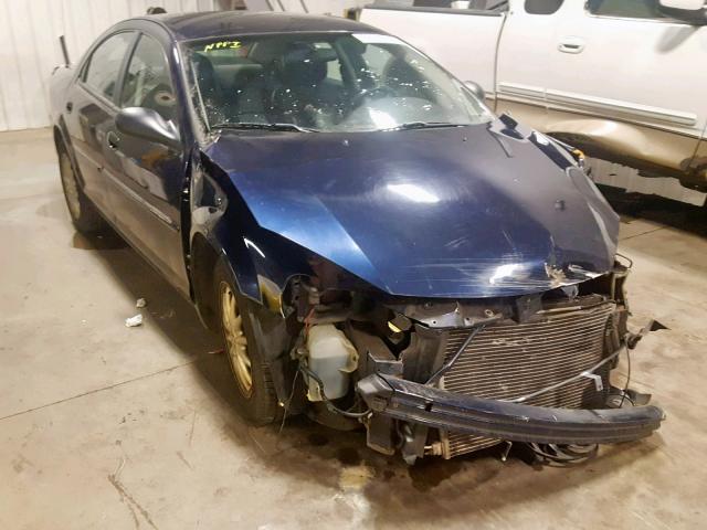 1C3EL56R23N593422 - 2003 CHRYSLER SEBRING LX BLUE photo 1