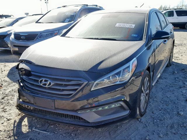 5NPE34AF4GH288562 - 2016 HYUNDAI SONATA SPO BLACK photo 2