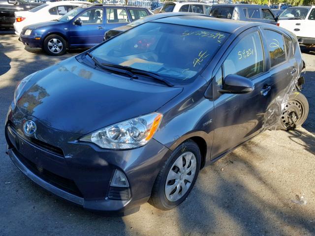 JTDKDTB34E1566315 - 2014 TOYOTA PRIUS C CHARCOAL photo 2