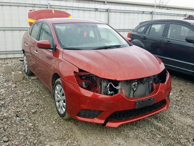 3N1AB7AP3GY259314 - 2016 NISSAN SENTRA S RED photo 1