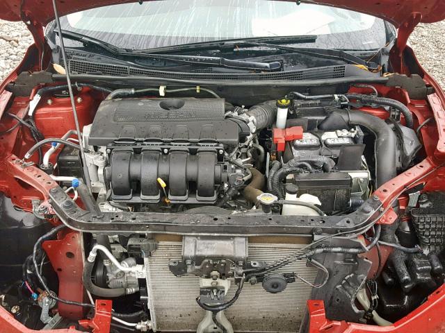 3N1AB7AP3GY259314 - 2016 NISSAN SENTRA S RED photo 7