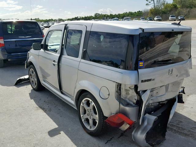 5J6YH18917L010480 - 2007 HONDA ELEMENT SC SILVER photo 3