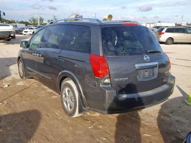 5N1BV28UX9N100860 - 2009 NISSAN QUEST S GRAY photo 3