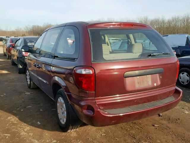 1C4GJ25B23B156731 - 2003 CHRYSLER VOYAGER BURGUNDY photo 3