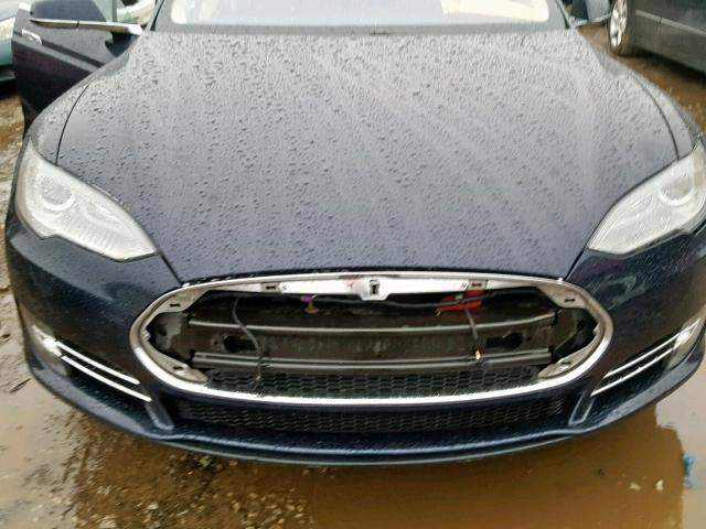 5YJSA1H17EFP42283 - 2014 TESLA MODEL S BLUE photo 7