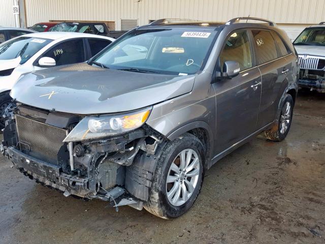 5XYKW4A20DG345558 - 2013 KIA SORENTO SX GRAY photo 2