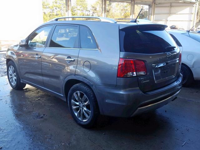 5XYKW4A20DG345558 - 2013 KIA SORENTO SX GRAY photo 3