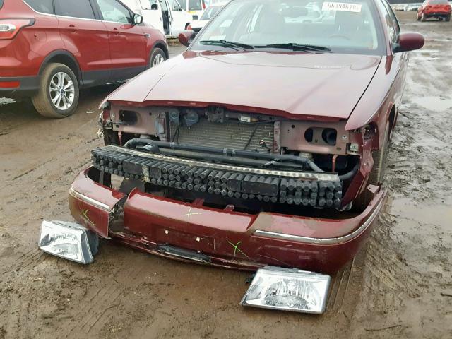 2MEHM75W94X612586 - 2004 MERCURY GRAND MARQ MAROON photo 9