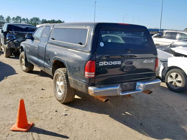 1B7GG22X4XS211863 - 1999 DODGE DAKOTA BLACK photo 3