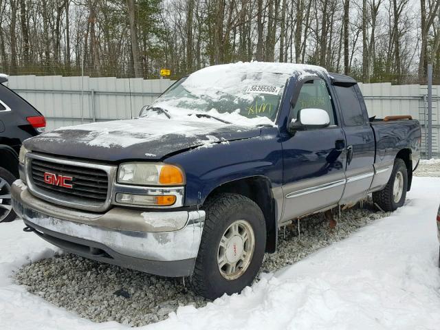 1GTEK19T0XE553084 - 1999 GMC NEW SIERRA BLUE photo 2