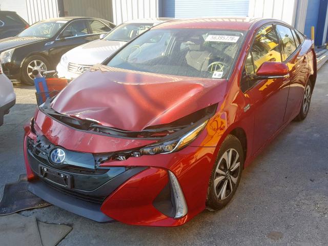 JTDKARFP6H3012789 - 2017 TOYOTA PRIUS PRIM წითელი ფოტო 2