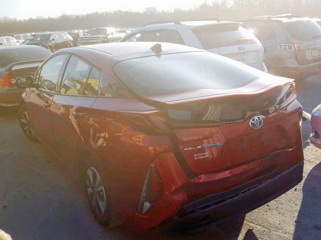 JTDKARFP6H3012789 - 2017 TOYOTA PRIUS PRIM წითელი ფოტო 3