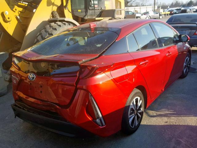 JTDKARFP6H3012789 - 2017 TOYOTA PRIUS PRIM წითელი ფოტო 4