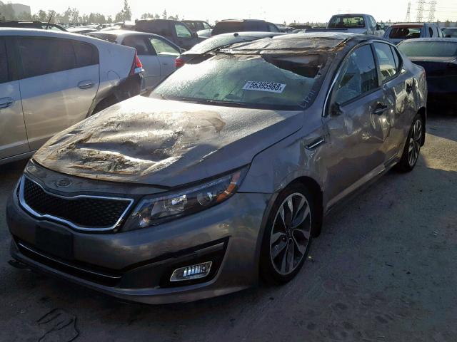 5XXGR4A77FG516595 - 2015 KIA OPTIMA SX SILVER photo 2