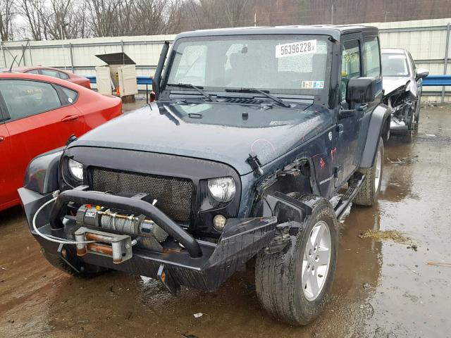 1J4FA24107L149341 - 2007 JEEP WRANGLER X BLACK photo 2