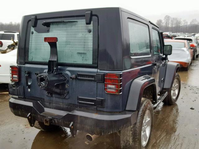 1J4FA24107L149341 - 2007 JEEP WRANGLER X BLACK photo 4