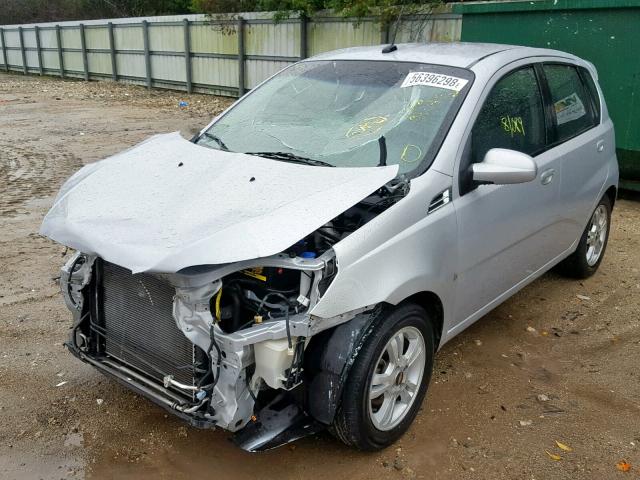 KL1TG66E29B667658 - 2009 CHEVROLET AVEO LT SILVER photo 2