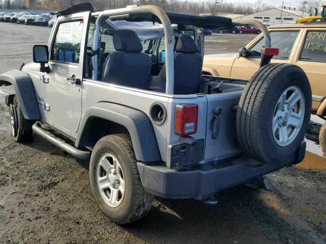 1C4AJWAG0DL579009 - 2013 JEEP WRANGLER S SILVER photo 3