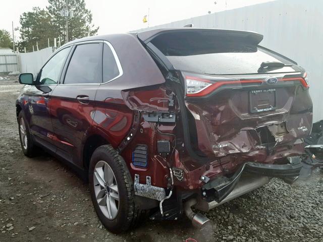 2FMPK4J89HBC47091 - 2017 FORD EDGE SEL BURGUNDY photo 3